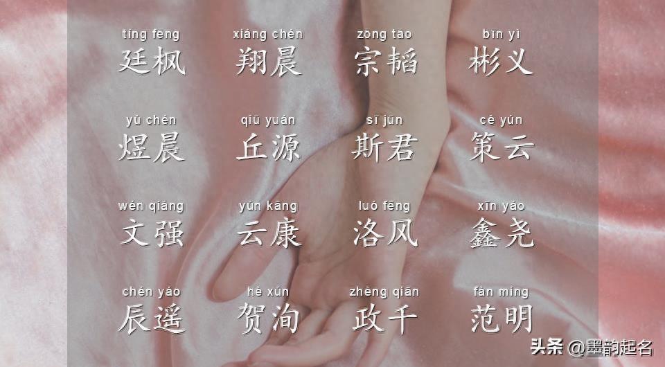 翻閱詩詞看到的，君子之行、軒軒似朝的男孩名字