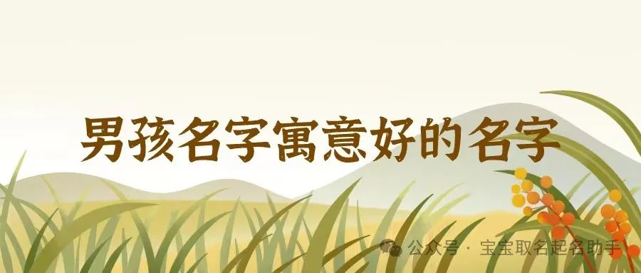 男孩寓意好的字取名_好寓意的男孩名_男孩名字哪個qi寓意好